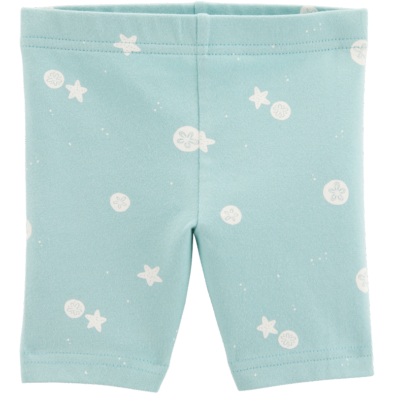 Toddler Girl Sea Print Bike Shorts